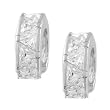 Sterling Silver Trillion Cut CZ Hoop Earrings