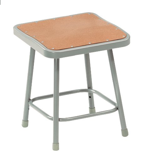 Lab Stool - 18 Stool with Hardboard Seat - National Public Seating - 6318