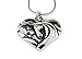 Unisex Fine Stylish Heart Shaped Horse Pendant Silver Necklace Perfect Designer Jewelry for Girls Women