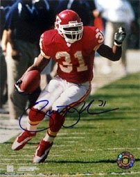 Priest Holmes Autographed/Hand Signed Chiefs 8x10 Photo