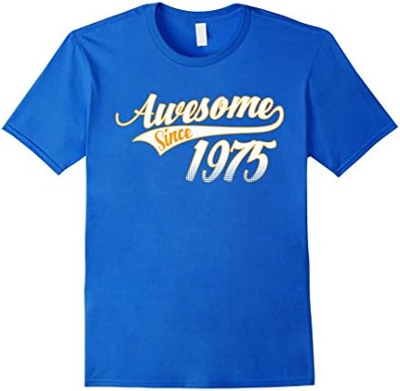 Men's Awesome Since 1975, 41st Birthday Gift T Shirt Large Royal Blue