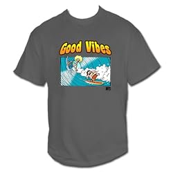 Good Vibes: Mondo and Woodie Surfing Tee - Guys