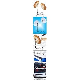 42 Umbrella Constant Photo Lighting 2 Backdrops Carry Case