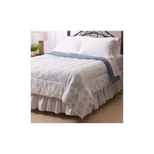 Ashley Cooper Micro Fleece Blue Snowflake Comforter in