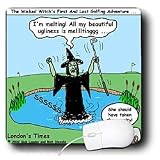 Londons Times Famous People Places Books Cartoons - Wicked Witch and Golf - Mouse Pads