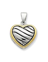 Genuine .925 Sterling Silver Gold-Plated Heart Locket. 100% Satisfaction Guaranteed.