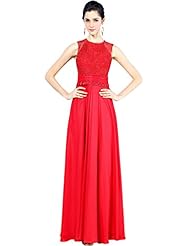 A-line Cocktail Floor Length Beaded Jeweled Lace Sleeveless Satin Evening Dress/Homecoming Dress/Prom Dress/Wedding Party Dress 