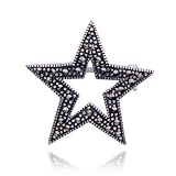 Sterling Silver Marcasite Star Pin