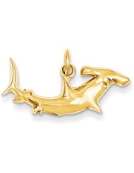 14k Yellow or White Gold Hammerhead Shark Charm