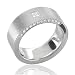 Jewelry : Men's Stainless Steel Diamond Band Ring (H, SI, 0.08 carat)-Band Width:8mm
