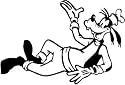Disney Goofy Window Car Wall Decal Sticker -WHITE COLOR-DG004- 4"L