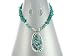 Beautiful Tribal Swirly Genuine Turquoise Stone Necklace & Earrings Set Silver Tone ~ Comes Gift Boxed (3a)