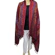 Womens Accessory Jamawar Wool Shawl Wrap 80 x 40 inches