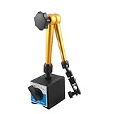 uxcell 磁気ベース ゴールドトーン ブラック テストインジケータ フレキシブル 折り畳み式