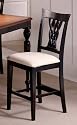 Set of 2 Embassy Rubbed Black Finish Counter Stools