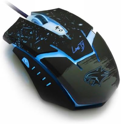 Qisan(TM) Gaming Mouse Crazy Bloody 4000DPI 4 LED USB Wired with JY Autograph