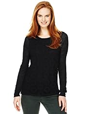 Floral Lace Front Jumper with Linen