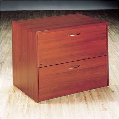 Hyperwork Two-Drawer Lateral File Finish Windsor Cherry Pull Chrome