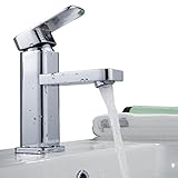 Auralum®　洗面所用　水栓　台所用蛇口　シルバー　混合栓　シングルレバー形　蛇口