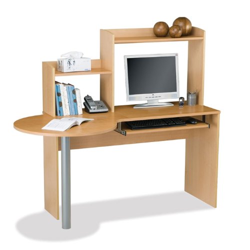 Honey Maple Computer Workstation Honey/Maple Finish