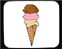 Ice Cream Cone (3 Scoop) Decorated Mouse Pad