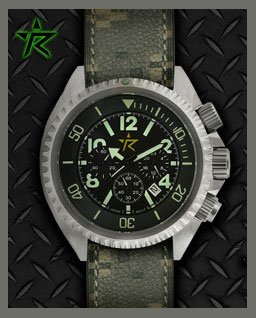 Rogue Warrior Avenger Silver Camo Digital Band 200M Chronograph Watch