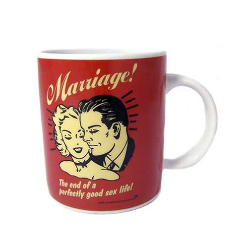 Fun Retro Ceramic Gift mug - Marriage