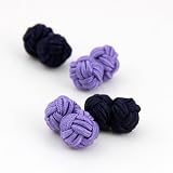 Purple, dark blue popular silk knot Cufflinks with Gift Box discount gift Y&G Ten pair of Silk Cufflinks C7106