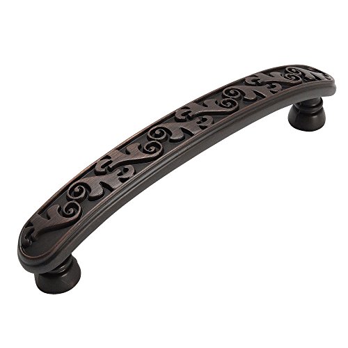 Cosmas® 4298ORB Oil Rubbed Bronze Floral Cabinet Hardware Handle Pull - 3-3/4