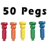 TALL-STACKER PEG SET (50 Pegs) by Lauri Toys