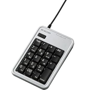 【クリックで詳細表示】ELECOM USB コンパクトテンキーボード(シルバー) TK-TCM003SV