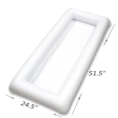 2 PCS Inflatable Serving/Salad Bar Tray Food Drink Holder BBQ Picnic Pool Party Buffet Cooler,with a drain plug
