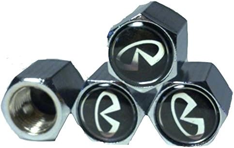 4x Chrome Metal Tyre Tire Valve Stem Caps fit Infiniti all model