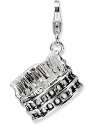 New Amore La Vita Sterling Silver 3-D Coliseum Charm with Lobster Clasp
