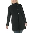 Mossimo® Black: Long Wool Jacket - Ebony