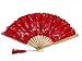 Red Hand Made Lace Fan