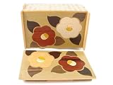 Japanese Yosegi Zougan Puzzle Box -Camellia (5 Sun)