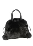 Fur Bag - Black Fox Fur Handbag Pocketbook