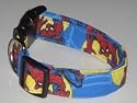 Blue Web Moonlight Spider-Man Dog Collar Small 1"