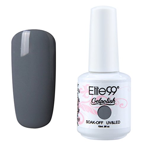 Elite99 Soak-Off UV LED Gel Polish Nail Art Manicure Lacquer Grey 532 15ml