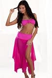 Convertible Swimsuit Cover Up- Fushia Sheer