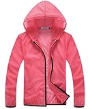 Z-SHOW Womens Super Lightweight Jacket Quick Dry Windproof Skin Coat-Sun Protection (Watermelon Red,S)