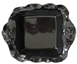 Fleur De Lis Square Casserole Black Dish