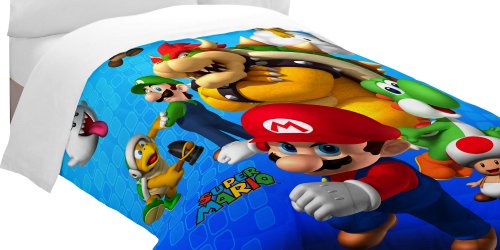 Super Mario Twin Full Reversible Comforter Bedding Blanket Fresh Look Mario