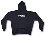 M16 Machine Gun w/ Grenade Launcher Logo Men's Hoodie Sweat Shirt Small thru 4XL