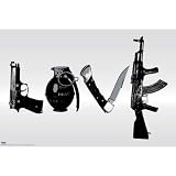 Steez (Love, Weapons) Art Poster Print - 24x36