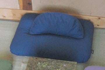 Crescent Zafu and Zabuton Meditation Cushion Set (Blue)