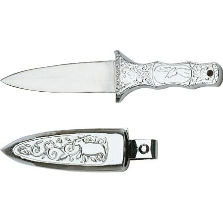 SZCO Supplies Silver Boot Knife SZCO Supplies Silver Boot Knife Hunting Knives
