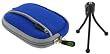 Neoprene Sleeve Case (Dark Blue) and Spider Tripod for Casio Exilim EX-Z90 12.1MP Digital Camera Pink