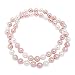 CLASSIC PEARLS 925/- Sterling Silber Muschelkernperlen-Kette in rosa, zartrosé, weiß; ca. 10,0 mm: ca. 80 cm 60300008